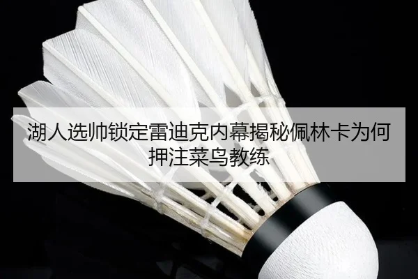 湖人选帅锁定雷迪克内幕揭秘佩林卡为何押注菜鸟教练